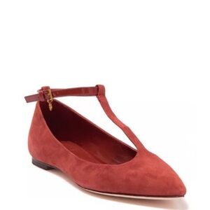 Tory Burch size 9 Ashton T-Strap Flats Red Ochre